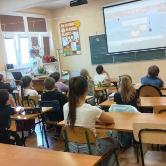 Zajęcia na temat bezpiecznego internetu przygotowane przez ucznia klasy szóstej