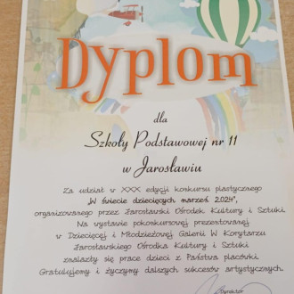 dyplom dla szkoły