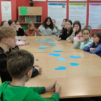 Przedstawiciele wszystkich uczniów podczas debaty